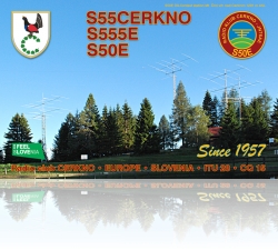 Radio club Cerkno Special event callsign QSL card