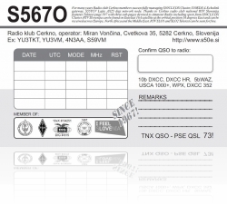 S567O QSL Card rear